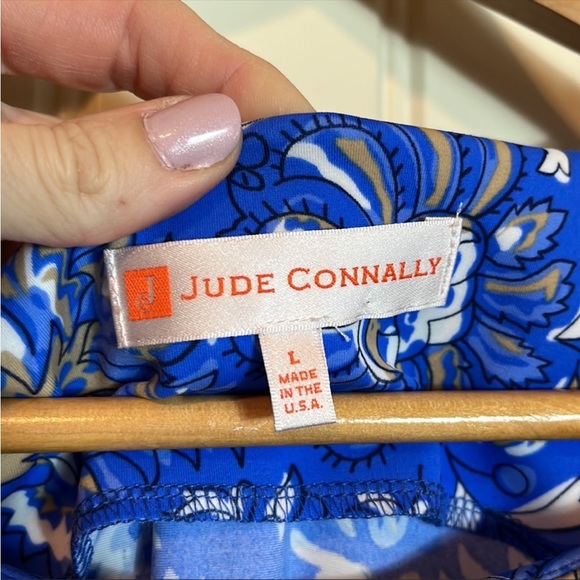 Jude Connally Dress Batik Floral Print Catalina
Sleeveless Blue Sz L - Picture 2 of 5